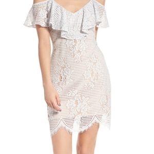 NWT WAYF Pale Blue lace mini dress